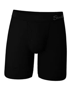 Hammock Support Long Leg Boxer Briefs for Men | Anti-Chafing, Large Black - Picture 1 of 6