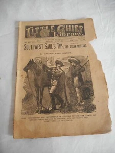 Rare Vintage Nov 18, 1891 Little Chief Library Dime Novel Southwest Saul's tip - Bild 1 von 7