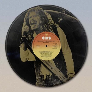 Aerosmith Greatest Hits 12 inch Black vinyl LP laser etched wall art - Picture 1 of 6