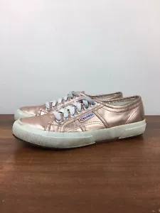 Superga Cotu Metallic Rose Gold Sneakers Shoes S002HG0 Women’s 39.5 US 8.5 - Picture 1 of 13
