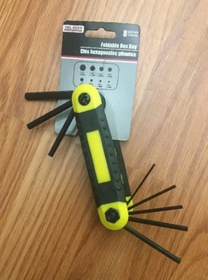 FOLDABLE HEX 8 PIECE SET ALLEN WRENCH NEW - Image 1 of 4