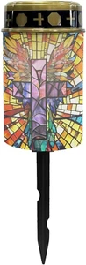 Colorful Wings Floral Cemetery Solar Lights Waterproof Solar Powered Grave Light - Picture 1 of 12