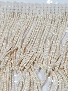 Conso 2 "Lingotes de marfil Chainette Fringe By the Yard 1 yard Tapicería Trim - Imagen 1 de 4