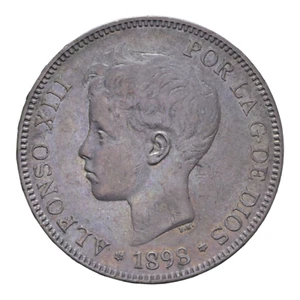 5 PESETAS 1898 ALFONSO XIII SPAGNA - Picture 1 of 2