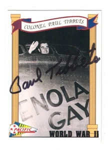 PAUL TIBBETS Autograph Card Enola Gay WWII Hiroshima Atomic Bomb Auto FREE SHIP! - Picture 1 of 2