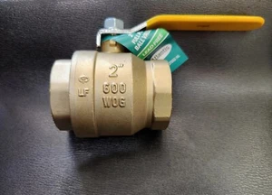 2" IPS 600WOG FULL PORT FORGED BRASS BALL VALVE THREADED LEAD FREE 600T002-NL