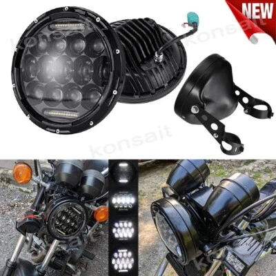 Proyector de faros LED de 7" con cubo de carcasa para Harley Davidson Street Glide FLHX Foto 1 de 4