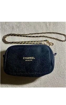 Chanel Auténtico Bolso de Cosméticos (Bolsa) con Cadena de Chanel Beauty Foto 1 de 4