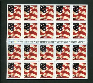 US #3635CF1 MNH Booklet 37c Flag [B5555] - Picture 1 of 1