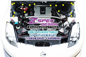 ZSPEC "Cowls & Service-Panels Only" Clips Replacement Kit for Nissan 350z Z33, T - Picture 1 of 18
