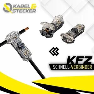 2x KFZ Auto T-Kabelverbinder 1-Polig Signal Verbindung Steckverbinder Modellbau - Bild 1 von 2