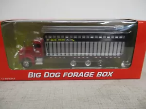 H&S Red Peterbilt with Big Dog Forage Box "Helle Farm" 1/64 Scale, NIB - Picture 1 of 7