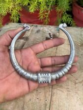 Antique Old Original Rigic Silver Torque Called Hansuli Tribal Woman Jewellery 