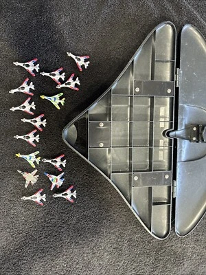 IMPERIAL 1989 MICRO MACHINES USAF AIRPLANES STEALTH BOMBER CASE With Jets - Image 1 of 4