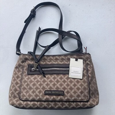 NWT Dana Buchman Curlew Brown Crossbody Purse Strap Pockets Handbag - Image 1 of 4