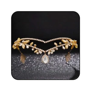 Rhinstone Wedding Tiaras and Crowns Gold Bride Headbands Crystal Bride Headpi... - Picture 1 of 7