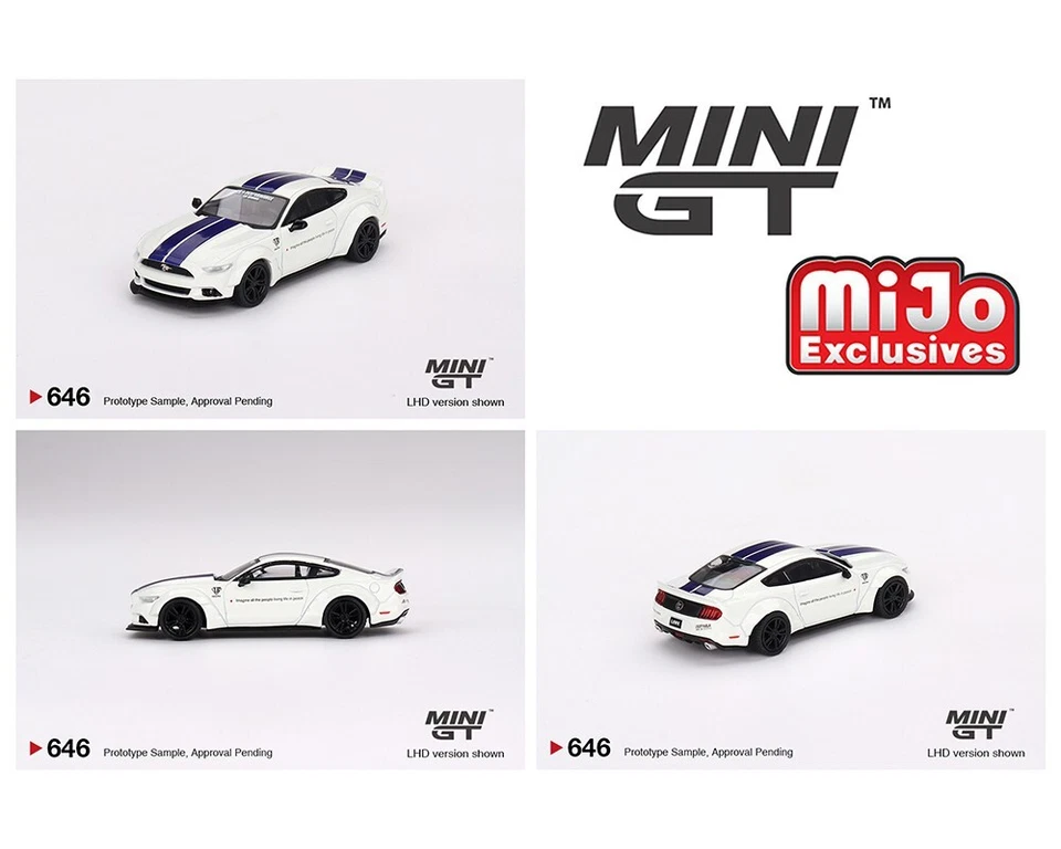 Mini GT 1:64 Ford Mustang GT LB-WORKS – White – MiJo Exclusives MGT00646 - Image 1 of 1