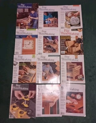 Lot of 12 Fine Woodworking Magazines Vintage Y2k 90s 80s Magazine Bundle Foto 1 de 4