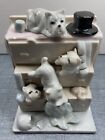 Ornament West Highland White Dogs Playing On Chest Of Drawers 