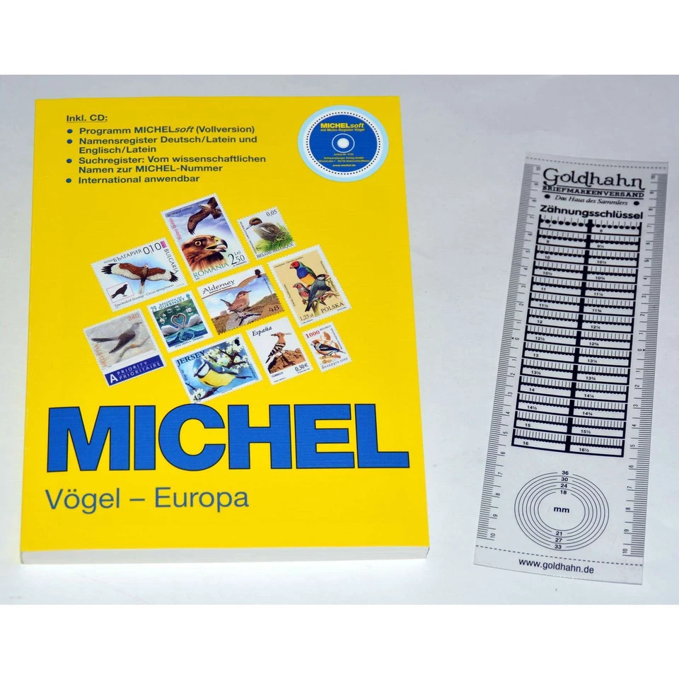 MICHEL / SCHWANEBERGER MICHEL Briefmarkenkatalog Vögel - Europa NEU mit CD + Gratis Zähnungsschlüssel