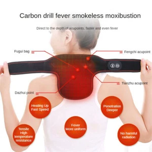 Electric Heating Vibrating Pad Wrap for Neck Back Fast Heating Warm Pain Relief - Picture 1 of 13