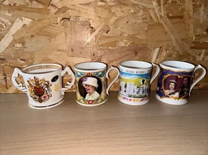 AYNSLEY COMMEMORATIVE MUGS JOB LOT QUEEN ROYAL - Picture 1 of 8