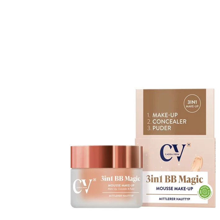 CV Skin Perfector BB Magic Mousse 3in1 Make-Up Concealer Puder Mittlerer Hautton - Bild 1 von 1
