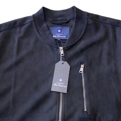 NWT Men’s Ben Sherman Black Polyester Blend Bomber Jacket XL $139 - Image 1 of 4