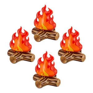 4 Pcs Inflatable Flame Model Camp Party Decorations Portable Campfire Blow up - Picture 1 of 12