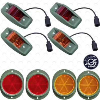 Luz marcadora lateral LED Humvee y reflector para Hummer, Willys Jeep, M35, M809 Foto 1 de 3