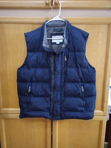 ORVIS Essex Herren große Entendaunen dunkelblau gefütterte Weste durchgehender Reißverschluss/Knopf gebraucht, in einwandfreiem Zustand - Bild 1 von 10