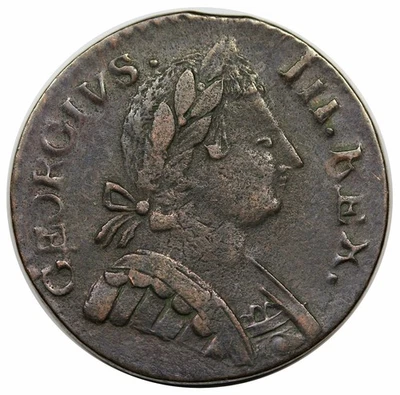 Medio penique Machin's Mills 1787, Vlack 17-87A Foto 1 de 2