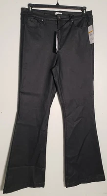 Sofia Jeans by Sofia Vergara Melisa High Rise Flare COATED Black Size 14 - Image 1 of 4