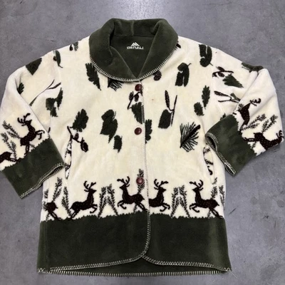 Chaqueta polar Denali para mujer XL reversible exterior abotonada ciervo naturaleza Foto 1 de 4