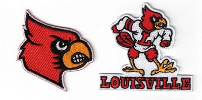 (2) Louisville Cardinals Vintage Logo Embroidered 3in Iron / Sew-On Patch - Image 1 of 2