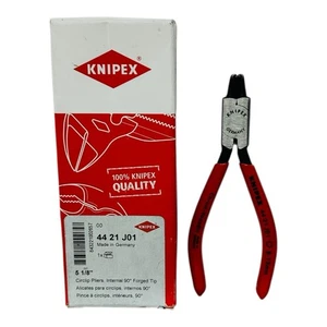 "Alicates circlip internos punta forjada Knipex 90 grados 5 1/8"" 44 21 J01 Alemania" - Imagen 1 de 6