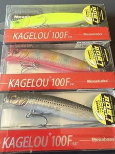 Megabass Kagero 100F Hard Baits 3 Pieces Used for Fishing Tackle Storage - Picture 1 of 2