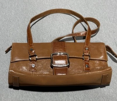 Franko Sarto Brown Leather Handbag Shoulder Bag - Image 1 of 4