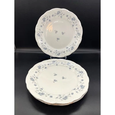 Johann Haviland Guirnalda Azul Juego de 3 Platos de Cena 10" Baviera Alemania Foto 1 de 4