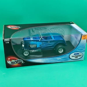 1932 blau Ford Roadster 100% Hot Wheels Metall 1:18 57320 Mattel 2002 Flames NEU - Bild 1 von 6