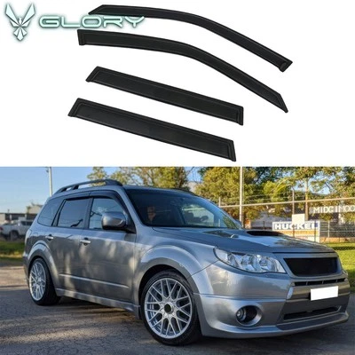 Se adapta a 09-13 Subaru Forester acrílico viseras de ventana protector de lluvia deflector cinta Foto 1 de 4