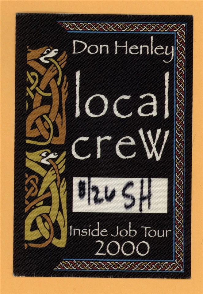 Don Henley 2000 Inside Job Tour Crew Backstage Pass - Eagles Foto 1 de 1