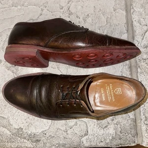 Allen Edmonds Oak Street Extra-Wide Chestnut Calfskin Cap Toe Derby Schuh 10.5 3E - Bild 1 von 5