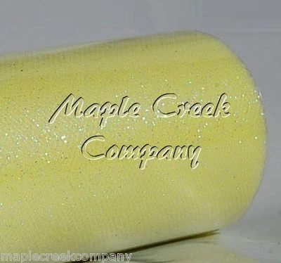 Rollo de tul brillante AMARILLO 6 pulgadas x 30 pies tul brillante (10 yardas) Foto 1 de 2
