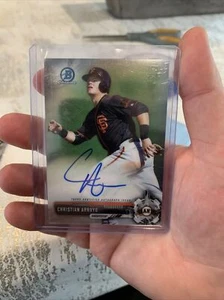 2017 Bowman Chrome Christian Arroyo Prospect Auto CPA-CHR Boston Red Sox - Picture 1 of 2