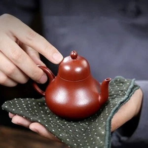140ml Marked Tea Pot Real Yixing Zisha Dahongpao Clay Siting Handmade Pot Of Tea - Picture 1 of 20