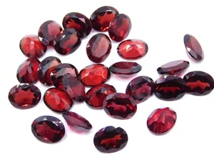 Natural Garnet Oval Cut Lot Loose Gemstone 7x9 MM For Jewelry Making P-2624 - Picture 1 of 8