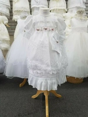 Ropones de niÑa para bautizo, Blanco o beich. Romper para batizado, MENINA MARFIM - Imagem 1 de 4