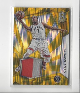 2015-16 Spectra Swatches Prizms Gold #40 Kyle Lowry PATCH Raptors /10