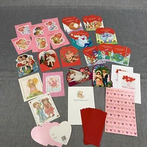 VTG LOT 19 Die Cut, Folding, Sticker Valentine Cards Mostly Current Unused - Picture 1 of 18